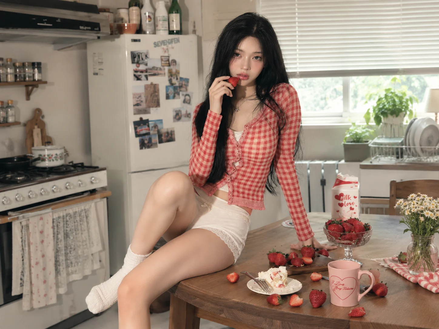 服 を 脱がす
