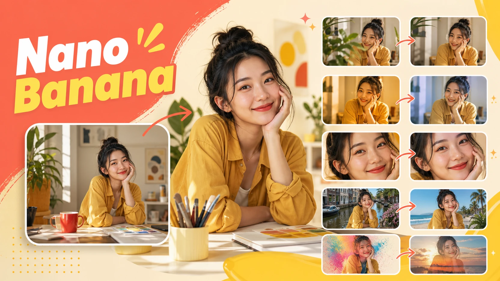 Nano Banana natural-language image editing examples